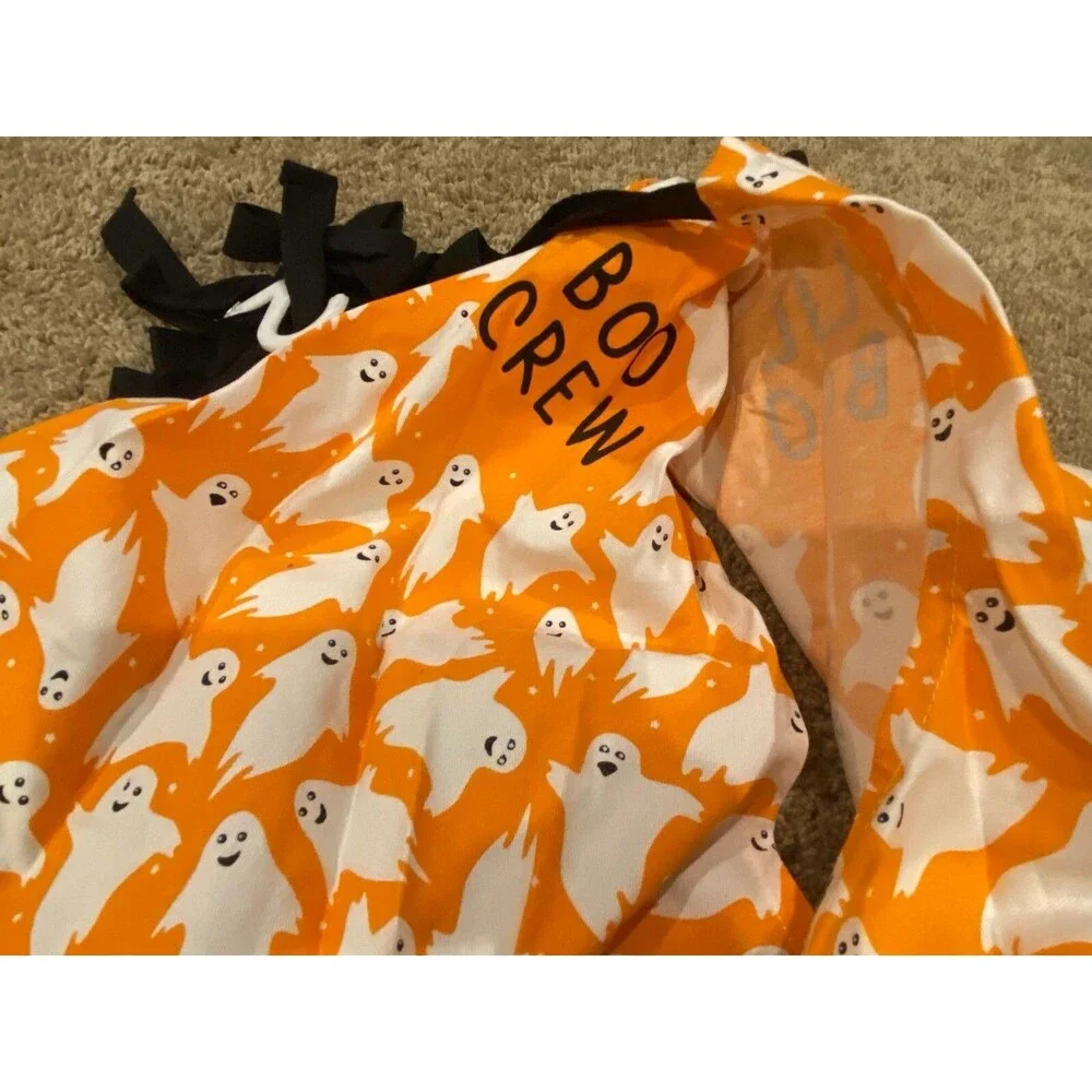 Coterie Mommy & Child Cotton Apron Set Halloween Boo/Lil Boo Ghosts Orange White